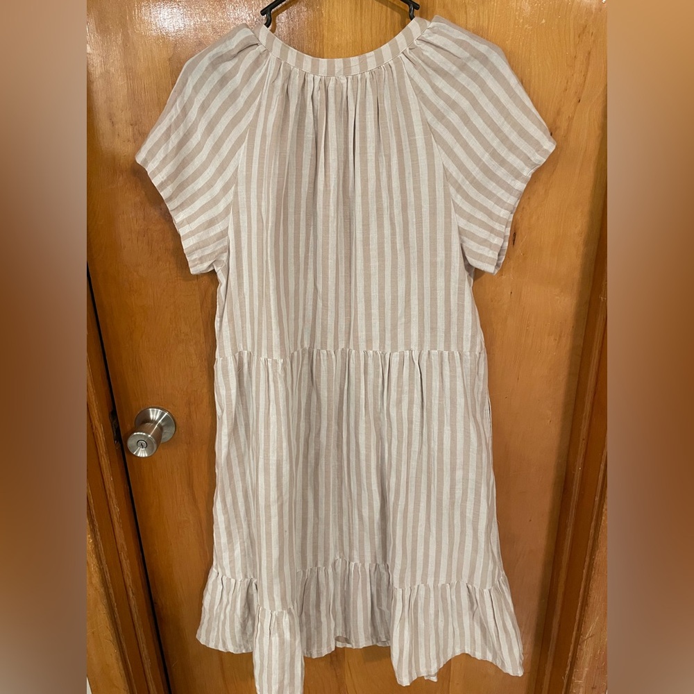 Pact Organic Coastal Double Gauze Throw-And-Go Dress in Rockport Stripe - Picture 5 of 7
